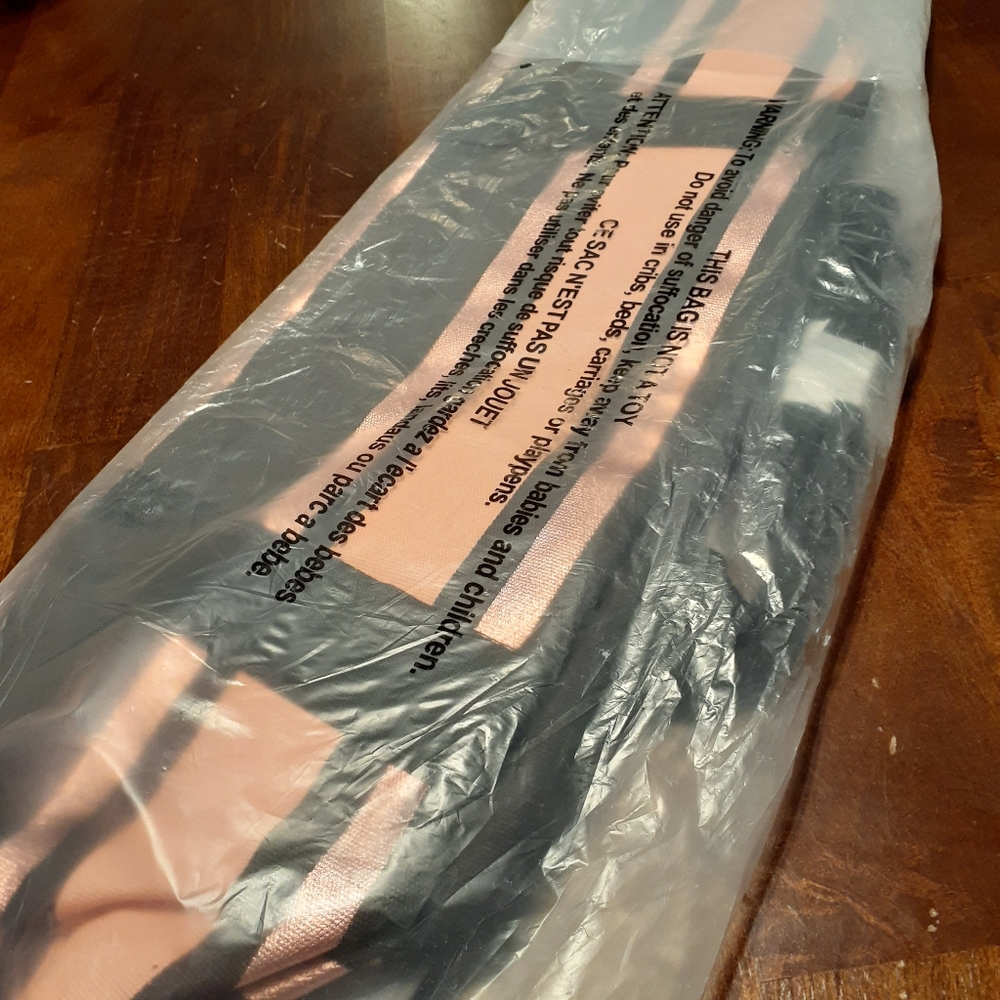 Victoria's Secret Black, Rose Gold striped bag NWT - Picture 4 of 5